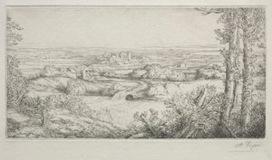 Een vallei in Bourgondië door Alphonse Legros