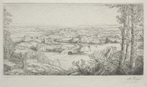 Een vallei in Bourgondië door Alphonse Legros