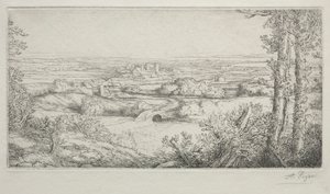 Een vallei in Bourgondië door Alphonse Legros
