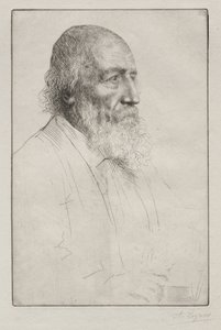 Alfred Lord Tennyson door Alphonse Legros
