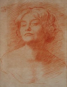 Alice Knewstub door Alphonse Legros