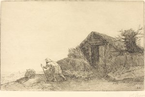 Op de top van de heuvel door Alphonse Legros