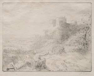 Een Oud Kasteel door Alphonse Legros