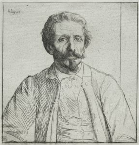 Auguste Delâtre, ca. 1877 door Alphonse Legros