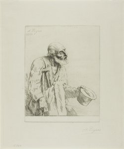 Bedelaar met Krukken door Alphonse Legros