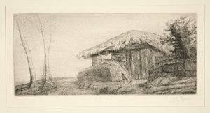 Bergerie sur le coteau (Herder) door Alphonse Legros