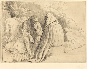 Zigeunerkamp (Campement de bohémiens) door Alphonse Legros