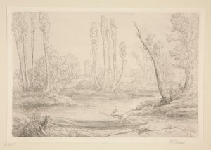 Bords de la Somme Pres d door Alphonse Legros