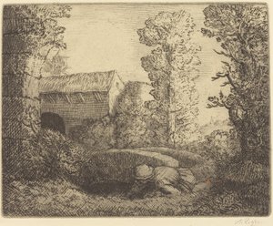 Brug bij de Molen door Alphonse Legros