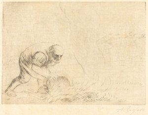 Brandend gras door Alphonse Legros