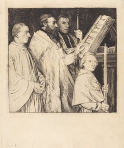 Koorzangers, 1e plaat (Le lutrin) door Alphonse Legros