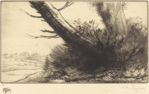 Hoek van een pad door Alphonse Legros