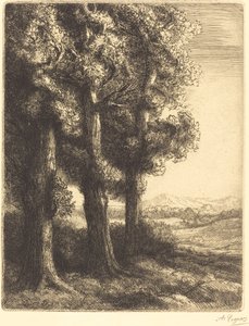 Hoek van een Bos door Alphonse Legros