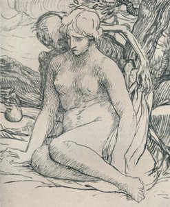 De dood als vrijer, ca. 1895, 1923 door Alphonse Legros