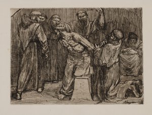 Discipline in het klooster door Alphonse Legros
