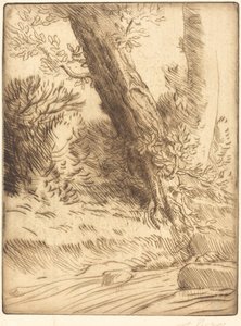 Rand van een beek door Alphonse Legros