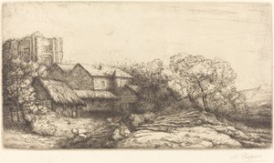 Boerderij bij het Klooster door Alphonse Legros