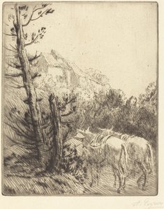 Boerderij op de Heuvel (La ferme sur le coteau) door Alphonse Legros