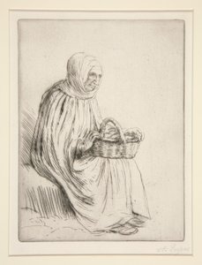 Marktvrouw door Alphonse Legros