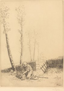 Het Vinden van het Schaap (Le mouton retrouvé) door Alphonse Legros