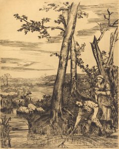 Vissen op rivierkreeft (Les pêcheurs d