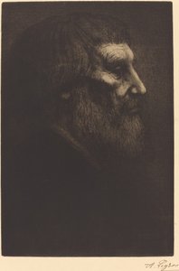Hoofd van een bedelaar door Alphonse Legros
