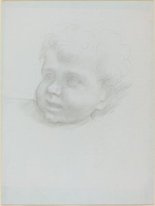 Hoofd van een kind door Alphonse Legros