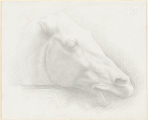Hoofd van een Paard van het Parthenon door Alphonse Legros