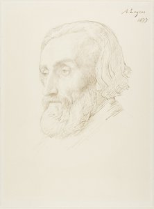 Hoofd van een Man door Alphonse Legros