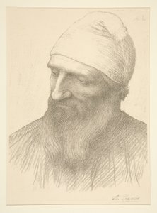 Hoofd van een man door Alphonse Legros