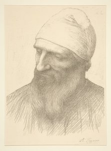 Hoofd van een man door Alphonse Legros