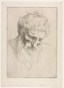 Hoofd van een Man door Alphonse Legros