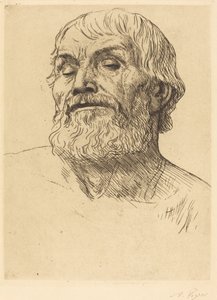 Hoofd van een man door Alphonse Legros