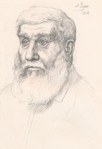 Hoofd van een Boer, 1902 door Alphonse Legros