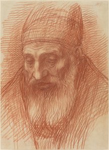 Hoofd van een priester door Alphonse Legros