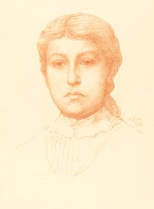 Hoofd van een jong meisje Tête de jeune fille door Alphonse Legros