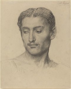 Hoofd van een Jongeman door Alphonse Legros