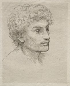 Hoofd van een jonge man door Alphonse Legros