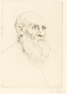 Hoofd van een Oude Man Etude de tete door Alphonse Legros