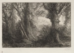 In het bos bij Conteville door Alphonse Legros