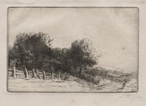 Landschap door Alphonse Legros