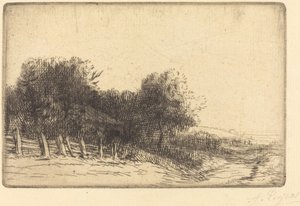 Landschap door Alphonse Legros