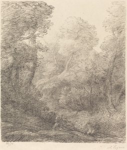 Landschap: Ochtendmist door Alphonse Legros