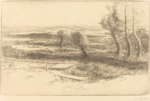 Landschap door Alphonse Legros