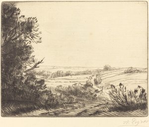 Landschap: Weg naar Horville (Paysage: Chemin d