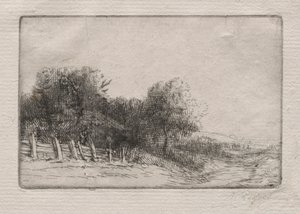 Landschap door Alphonse Legros