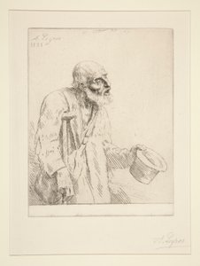 Le mendiant door Alphonse Legros