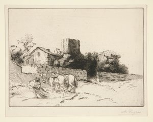 Le mur du presbytere (Pastorie Muur) door Alphonse Legros