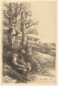 Kleine Bedelaar (Le petit mendiant) door Alphonse Legros