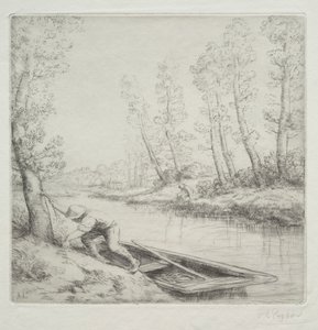 Ochtend aan de rivier door Alphonse Legros